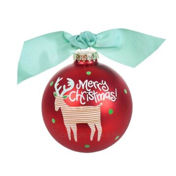 Reindeer Glass Ornament - CHMAS-RNDR - Santa & Me