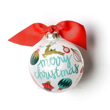 Merry Christmas Glass Ornament - CHMAS-VORN - Santa & Me