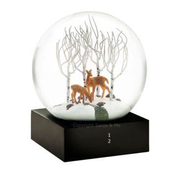 Deer in woods - Snow Globe - CS122-Deer - Santa & Me