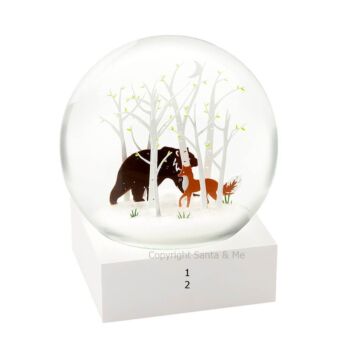 Fox and Beer - Snow Globe - CS167-Fox - Santa & Me