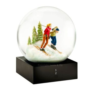 Skiers - Snow Globe - CS276-Skiers - Santa & Me