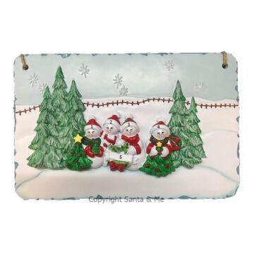 Door Hanger with 4 people - DO1-4 - Santa & Me