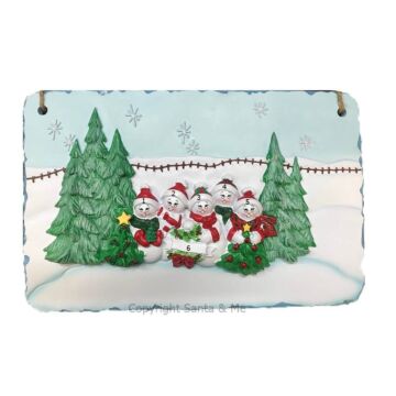 Door Hanger with 5 people - DO1-5 - Santa & Me