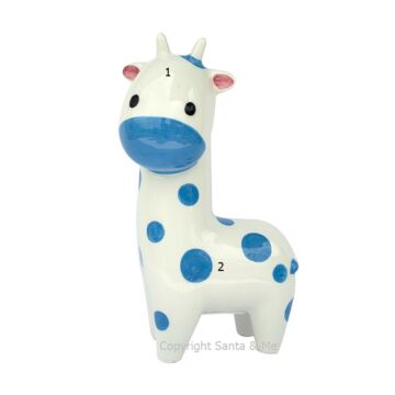 Giraffe Bank /Blue - Piggy Bank - GiraffeBlue - Santa & Me