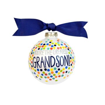 You are the Greatest Grandson Glass Ornament - GREAT-GSONDO - Santa & Me