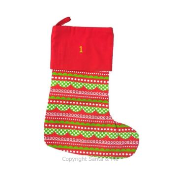Jolly - Embroidered Stocking - JOLLY - Santa & Me