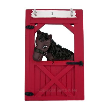 Horse In Stable /Black - OC111-BL - Santa & Me