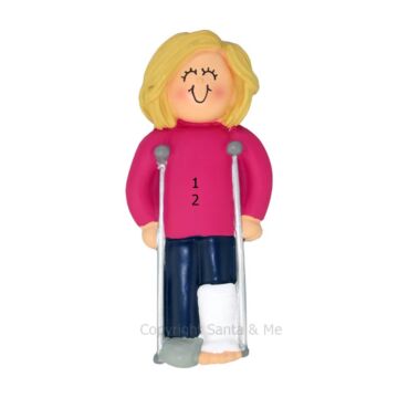 Crutches /Female Blonde - OC255-FBL - Santa & Me