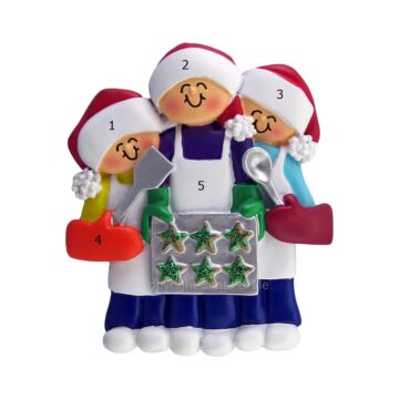 Family Baking Cookies /3 - OC271-3 - Santa & Me
