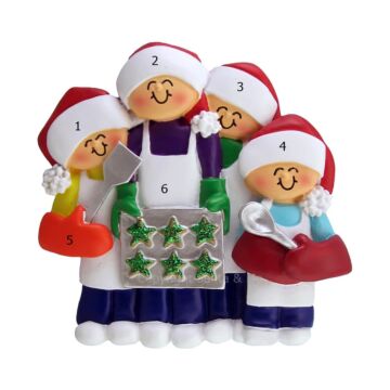 Family Baking Cookies /4 - OC271-4 - Santa & Me