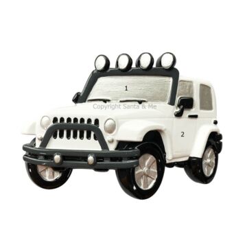 4 x 4 Jeep /White - OR1763-1 - Santa & Me