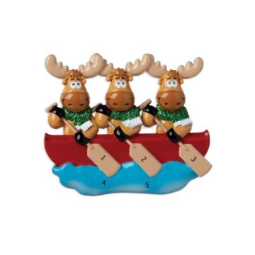 Moose Family On Canoe /3