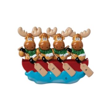 Moose Family On Canoe /4