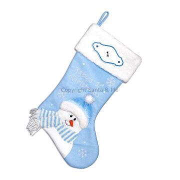 Babys 1st Christmas - Blue Stocking - PBS143BB - Santa & Me