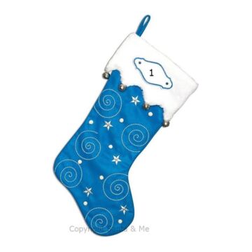 Blue Swirl - Stocking - PBS147SW - Santa & Me