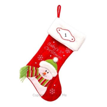 Babys 1st Christmas - Red Stocking - PBS150BR - Santa & Me
