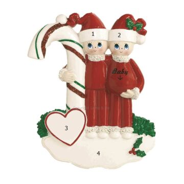 Candy Cane Pregnant Couple - RM1443 - Santa & Me