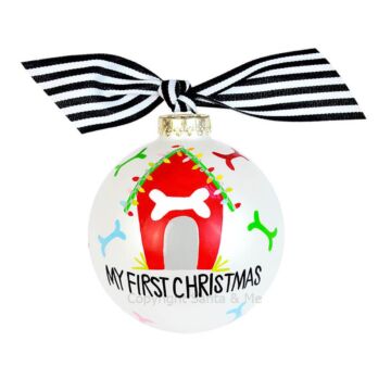 My First Christmas Doghouse Glass Ornament - SBREL-DOGHSE - Santa & Me