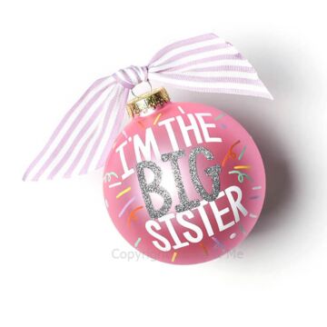 Big Sister Popper Glass Ornament - SBREL-POP-BS - Santa & Me