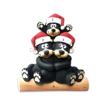Black Bear Family /3 (Table Decorations)