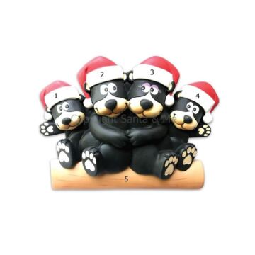 Black Bear Family /4 (Table Decorations)