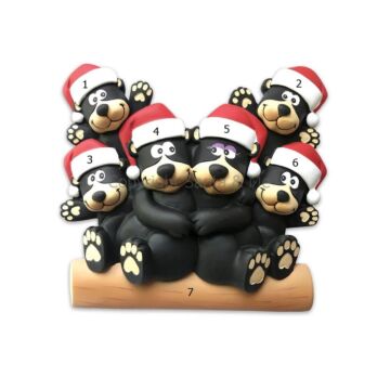 Black Bear Family /6 (Table Decorations)
