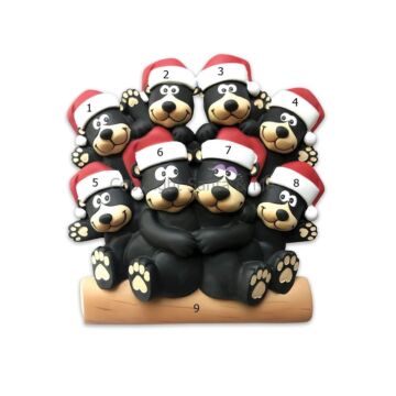 Black Bear Family /8 (Table Decorations)