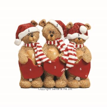 Stocking Cap Bears /3 (Table Decoration)