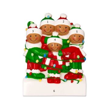 Family Tangled In Lights / 5 (Ethnic)