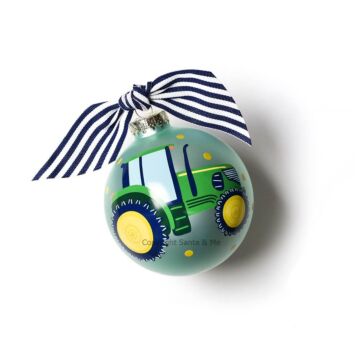 On the Farm Factor Glass Ornament