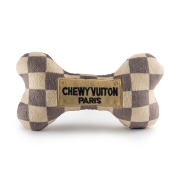 XL - Checker Chewy Vuiton Bone Toy (Pets)