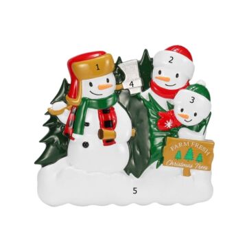 Christmas Tree Farm Snowman Family / 3