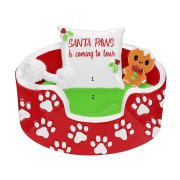 Dog Bed " Santa Paws is Coming To Town"
