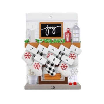 Table Top - Fireplace Mantle / 8