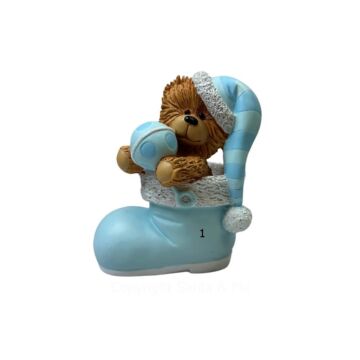 Teddy Bear Stocking - Blue