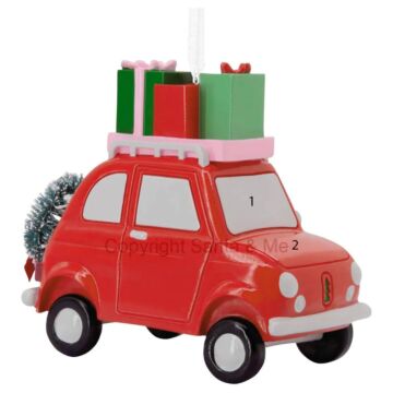 Red Christmas Car
