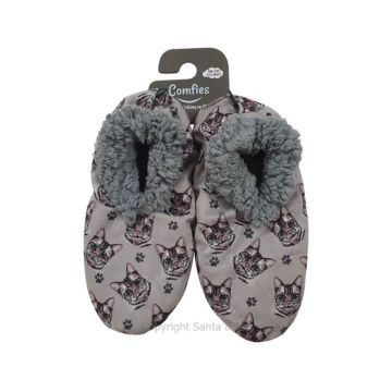 Silver Cat Fawn Slippers Comfies