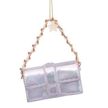 Opal White Shoulder Bag - Glass