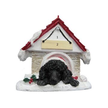 Poodle Black /Doghouse with Magnet