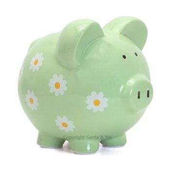 Large Daisy Piggy Bank