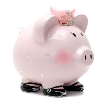 Large Princess Piggy Bank/Pink