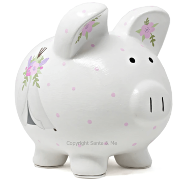 Large Pink Bohemian Piggy Bank