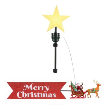 Animated Tree Topper - Santa Sleigh