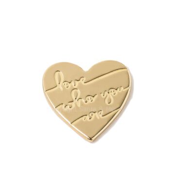 18kt Gold Plating Locket Note Heart - Love Who You Are