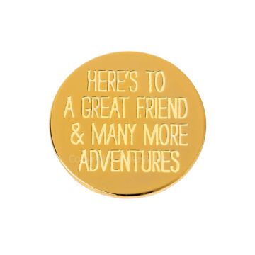 18kt Gold Plating Locket Note - Here's a Great Friend