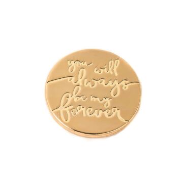 18kt Gold Plating Locket Note - Always My Forever