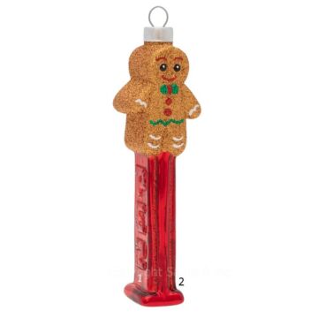 Gingerbread Man PEZ Dispenser - Glass