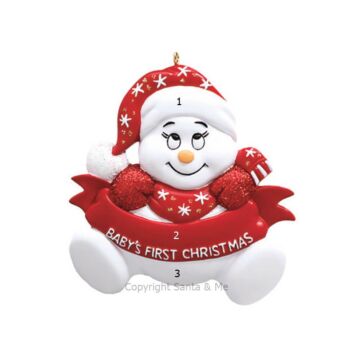 SnowBaby /Red w Words