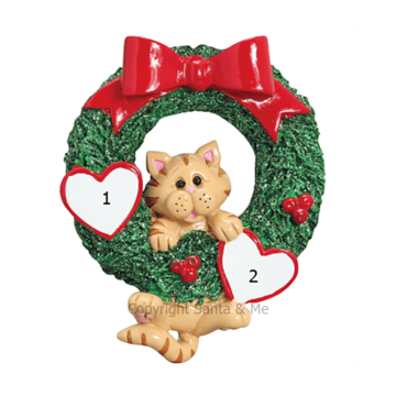 Orange Tabby Cat in Wreath