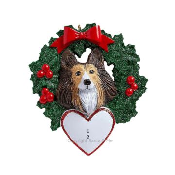 Collie With Wreath